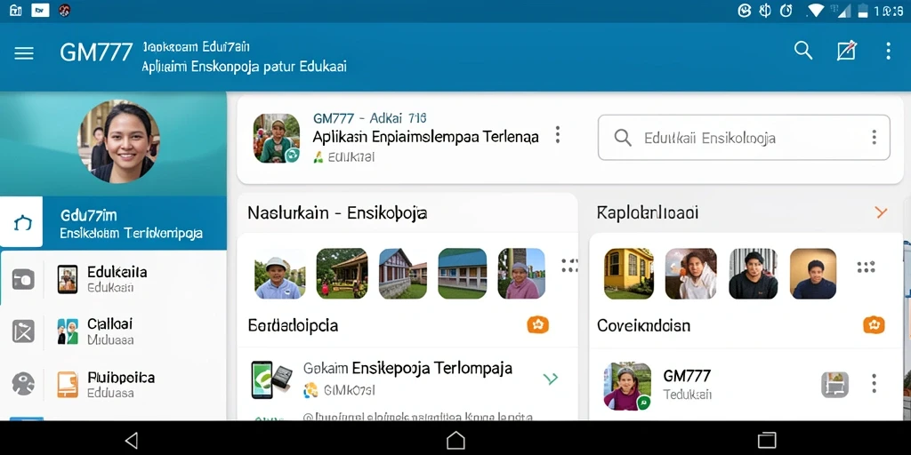 Tampilan antarmuka GM777 yang intuitif dan mudah digunakan.