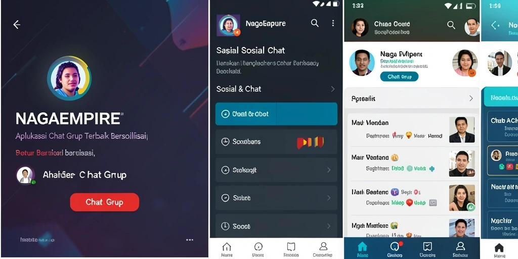 Antarmuka pengguna NAGAEMPIRE yang intuitif untuk Chat Grup.