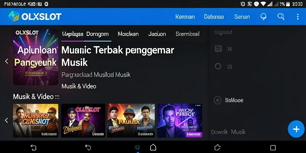 Tampilan antarmuka OLXSLOT yang menarik untuk Download Musik.
